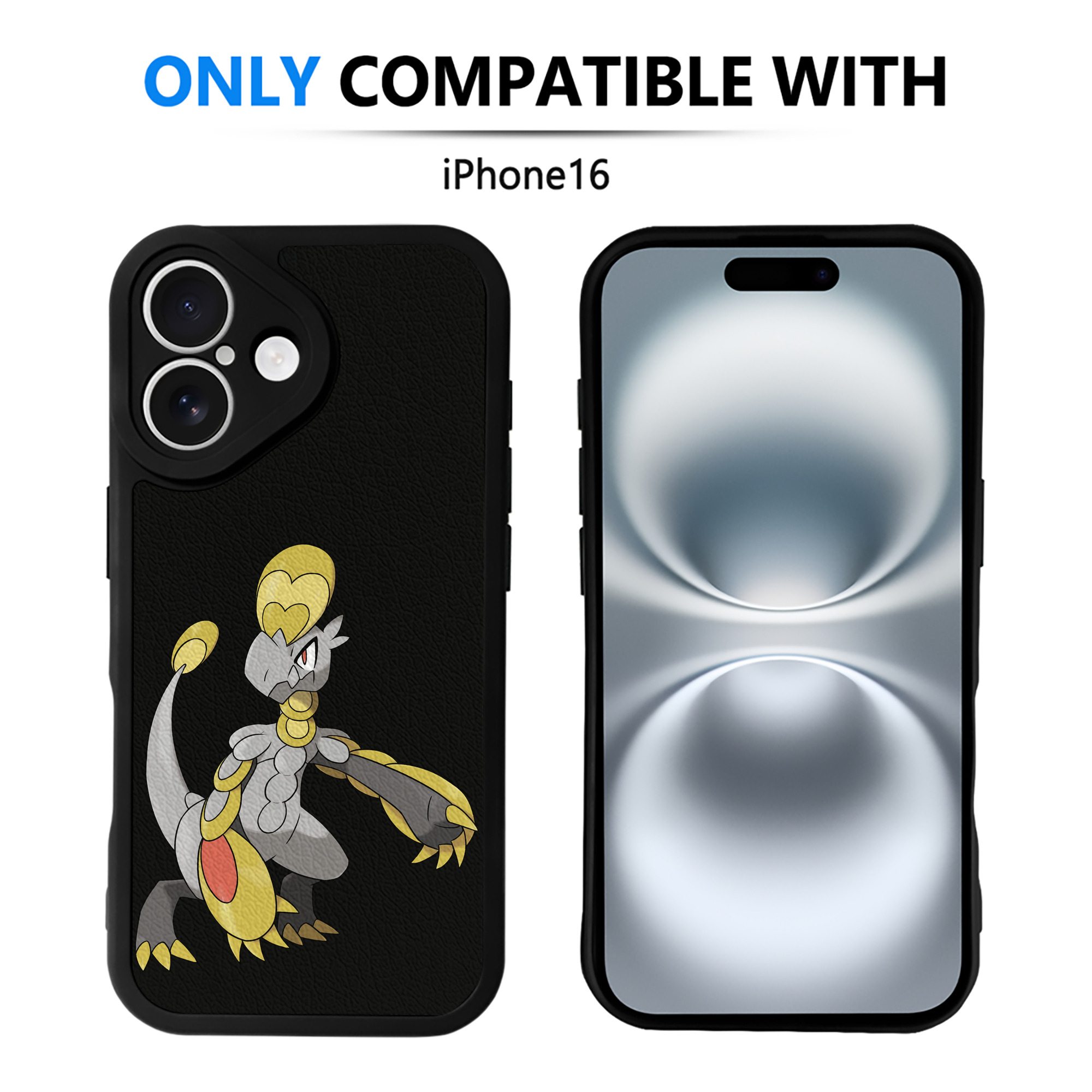 （画像用） ポケットモンスター Pokémon 【iPhone 16シリーズ対応】シリコンスマホケース（レザー調） 材質：シリコン